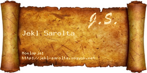 Jekl Sarolta névjegykártya