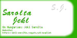 sarolta jekl business card